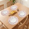 REGALWOVEN Placemats Set of 6 Plastic Placemats for Kitchen Dining Table Decor Table Placemats Wipeable Floral Table Mat - 3 of 4