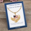 Anna-Kaci Flying Eagle with American Flag Pendant Necklace with Patriotic Gift Message Card & Envelope Jewelry Gift - 3 of 4