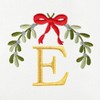 Linum Home Textiles Christmas MISTLETOE MONOGRAM - Embroidered Luxury 100% Turkish Cotton Hand Towels (Set of 2) - 3 of 3