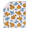 NoJo Disney Finding Nemo Orange, Teal, and White Sea Turtles Super Soft Cuddly Plush Baby Blanket - image 2 of 4