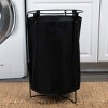 Household Essentials Metal Wire Frame Laundry Hamper with Removable Canvas Bag - 2 of 4