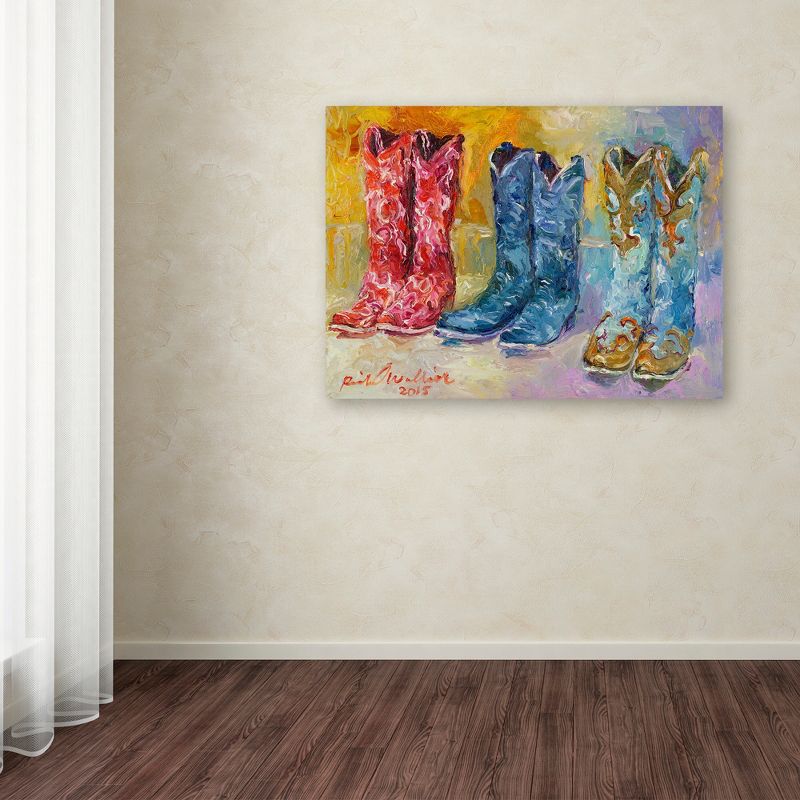 Trademark Fine Art -Richard Wallich 'Cowboy Boots' Canvas Art, 3 of 4