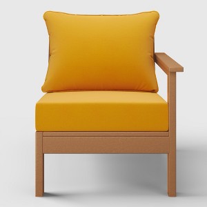 WestinTrends  Avalon Outdoor Patio HDPE Right Arm Facing Sectional Corner Club Chair with Patio Cushions - 1 of 4