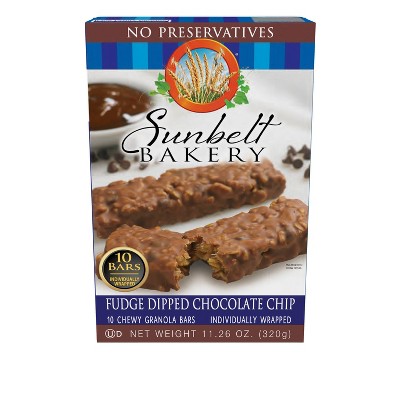 Sunbelt Bakery Fudge Dipped Chocolate Chip Granola Bars 10ct