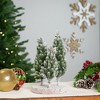 Northlight Frosted Trio of Pine Trees Christmas Decoration - 8" - Unlit - 2 of 4