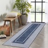 Modern Washable Bordered Area Rug, Ultra-Thin Non-Slip, Non-Shedding Foldable Mat, Chic Aesthetic Carpet for Living Room, Bedroom, Office - 2 of 4