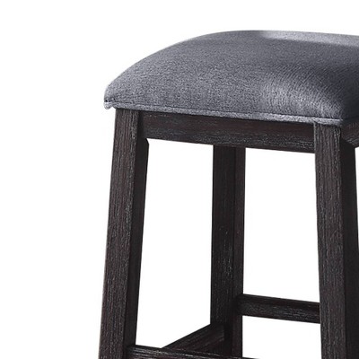 60" Weathered Espresso Marble Top Counter Height Dining Set