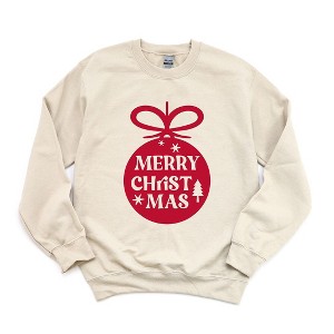 Simply Sage Market Women's Graphic Sweatshirt Merry Christmas Oranment - 1 of 4