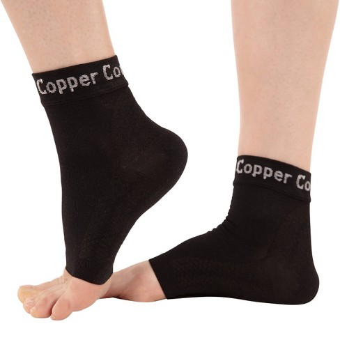 Copper Open Toe Compression Socks Zipper Leg Calf Ankle Support Men Women  MCF