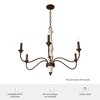 Hunter 31" Teren Chandelier Ceiling Light Distressed White Textured Rust Finish - 6 Bulb Indoor Fixture for Elegant Ambiance - 2 of 4