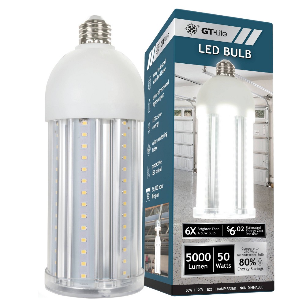 GT-Lite 5000 Lumen 5K 50W LED Cob Bulb E26
