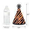 Big Dot of Happiness Tiger Print - Cone Happy Birthday Party Hats for Kids and Adults - Set of 8 (Standard Size) - 3 of 4