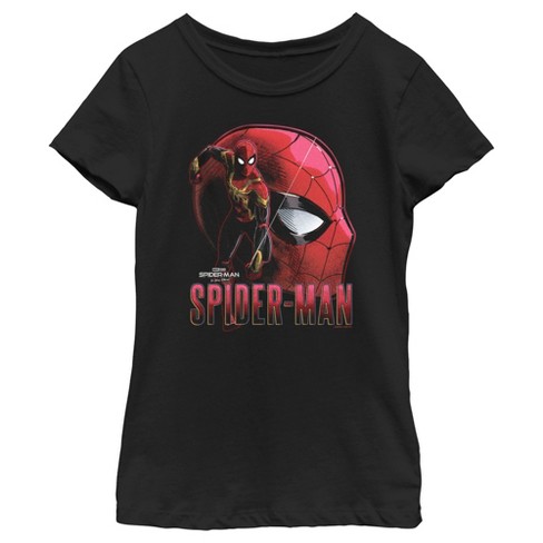 Girl s Marvel Spider Man No Way Home Profile T Shirt Black Large