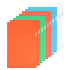 Unique Bargains L Type Plastic Portable Reusable Office Project Folders 50 Pcs - 1 of 4