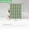 Sage Green Tufted Curtain, Farmhouse Waterproof 72x72 with Hook, Wrinkle Free - 4 of 4