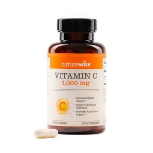 NatureWise Vitamin C 1000mg Capsules - Extra Strength Vegan Vitamin C for Daily Antioxidant & Immune Support - Non-GMO, USA Manufactured - 1 of 4