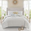 PAGED Queen Comforter Set Floral Reversible 8 Piece Bedding with 1 Comforter, 2 Standard Shams, 2 Euro Shams, 1 Bedskirt, 2 Decorative Pillows - 2 of 4