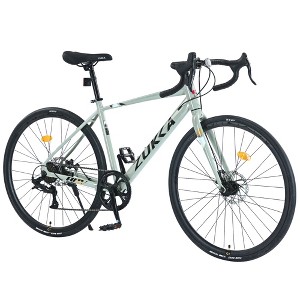 YONWAY 700C Drop-Bar Road Bike, Aluminium Alloy 7 Speeds Road Bicycle, 700x28c Tires, Disc Brakes Racing Bikes for Men Women Adult - 1 of 4