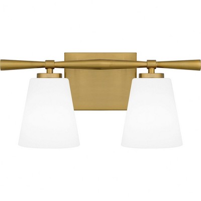 Quoizel Lighting Brindley 2 - Light Vanity in  Aged Brass