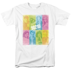 90210 Color Block Of Friends Adult T-Shirt White - 1 of 4