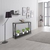 KTMBDW 2 Layers Narrow Console Table for Living Room Entryway Bedroom, Black - 3 of 4