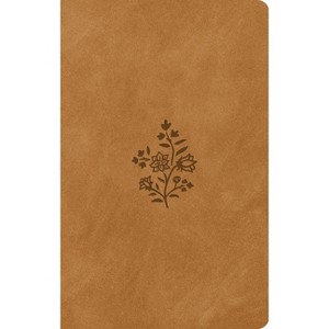 ESV Large Print Value Thinline Bible (Trutone, Nubuck Caramel, Wildflower Design) - by  Esv Bibles (Leather Bound) - 1 of 1