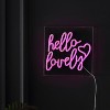 10" Hello Lovely Square Contemporary Glam Acrylic Box USB Operated LED Neon Light Pink - JONATHAN Y - 3 of 4