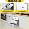 Coucheta Rustproof Stainless Steel Outdoor Kitchen Drawers, Flush Mount Large Capacity BBQ Island Drawer & Venting Panel & Handles, Storage Cabinet - 4 of 4