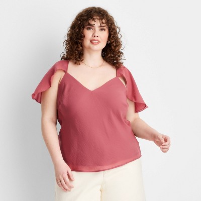 Women's Short Sleeve Cape Blouse - Future Collective