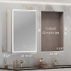 Alita Medicine Cabinet with Lights and Mirrors, Modern Bathroom Cabinet with 3-Mode Light, Anti-Fog, Dimmable, Memory Function, Outlet, Silver - 3 of 4