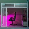 Full Size Metal Gaming Loft Bed with Desk, Open Wardrobe and 3 Linen Storage Drawers - 4 of 4