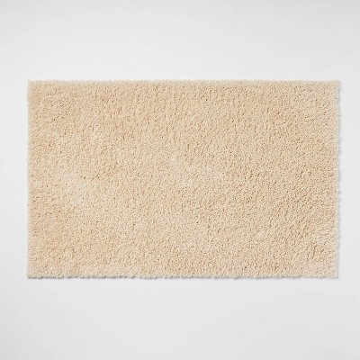 mDesign Bamboo Water Resistant Bath Mat Rug - 2 Pack - Natural