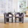 Sapphtopaz 2pc Accent Chair with Curved Round Backrest, Upholstered Living Room Chair Comfy Chair Arm Chair Furniture for Living Room - 3 of 4
