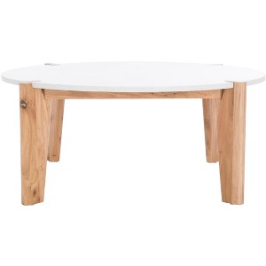 Garcia Marble Top Round Coffee Table - SFV2306 - Safavieh Couture - 1 of 4