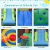 Tangkula Inflatable Bounce House Jungle Jumping Bouncer Double Slides Park w/ Blower - 4 of 4