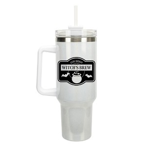 100 North Witch's Brew Cauldron Halloween Wrap-Around 40 Oz. Stainless Steel Water Bottle Coffee Mug, Spill & Leak Resistant, Travel Tumbler with - 1 of 4