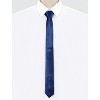 Allegra K Men's Skinny Ties Satin Solid Self-tied Necktie for Wedding Business - 2 of 4