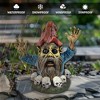Zombie Gnome Garden Statue, 8" Outdoor Halloween Figurine Yard Decoration| OrnamentallyYou - 4 of 4