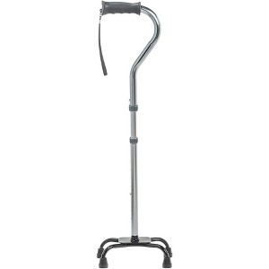 Drive Medical Folding Quad Cane Small Charcoal - 1 of 1