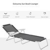 Gulches Folding Chaise Lounge, Outdoor Sun Tanning Chair, 4-Position Reclining, Armrests,Mesh Fabric,Back - 3 of 4