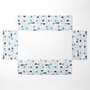 Bacati - Woodlands Aqua/Navy/Gray Boys Cotton Crib/Toddler Boys Cotton Crib Skirt - 4 of 4