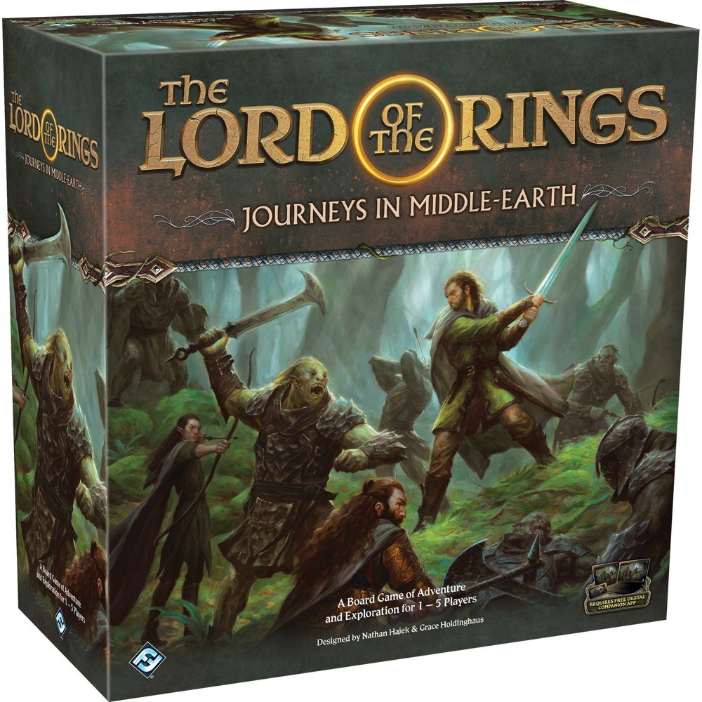 Photos - Board Game Fantasy Flight Games Lord of the Rings: Journeys in Middle-Earth :  Creative Strategy, 1-5 Players, 1-2 Hours 