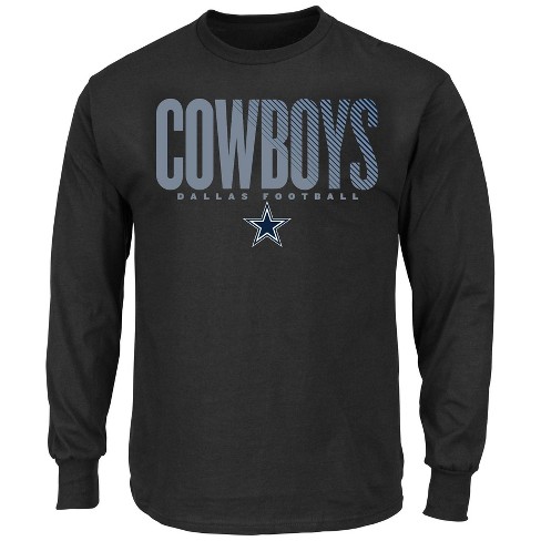 NFL Dallas Cowboys Black Long Sleeve Core Big & Tall T-Shirt - 3XLT