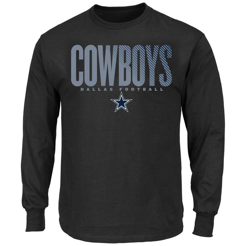NFL Dallas Cowboys Black Long Sleeve Core Big &#38; Tall T-Shirt, 1 of 4