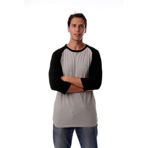 At The Buzzer Men's Baseball Raglan Sleeve Solid Shirt - 1 of 3