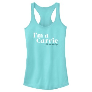Junior's Women Sex and the City I'm a Carrie Text Racerback Tank Top - 1 of 4