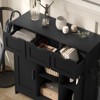 BEAFUP Storage Cabinets,Wooden Floor Cabinet,with Drawers and Shelves Storage Cabinets,Accent Cabinet for Living Room,Bedroom,Bathroom - 4 of 4