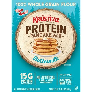 Krusteaz Buttermilk Protein Pancake Mix, 20 OZ - 1 of 4