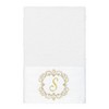 Linum Home Textiles 100% Turkish Cotton MONICA Gold Thread 2PC Embellished Hand Towel Set - 2 of 3