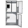 AZL1 Life Concept Pet Crates and Houses Outdoor Cat Catio on Wheels, Cat Cage with Platforms and Condo, Sunlight Roof, Gray, 31.5"*31.5"*70.28" - 4 of 4